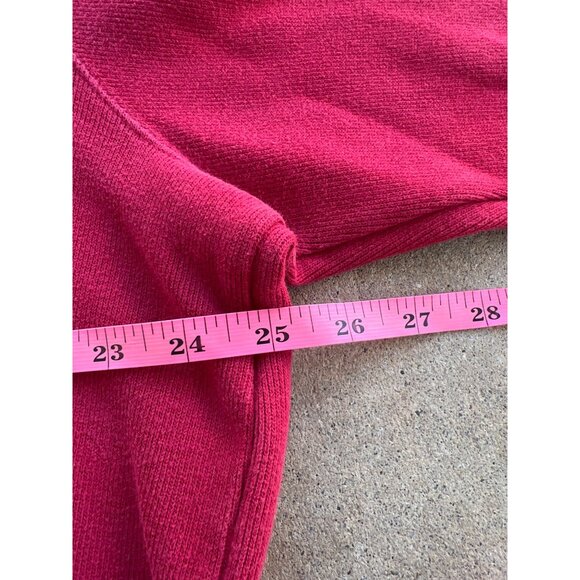 Vintage Polo Ralph Lauren Red V-Neck Sweater XXL 100% Cotton With Embroidered Lo - Picture 4 of 5